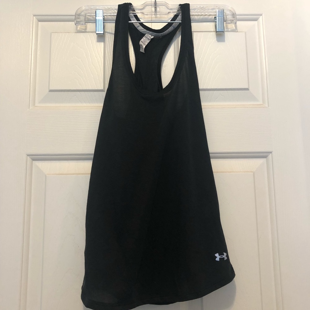 Under Armour HeatGear Run Black Tank Top - Picture 2 of 5